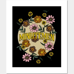 Minutemen Name Personalized Flower Retro Floral 80s 90s Name Style Posters and Art